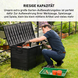 Olsen & Smith 290L Kapazität Outdoor Garten Kunststoff Lagerung Kissen Box Möbel - abschließbar mit Vorhängeschloss Schloss, witterungsbeständig, Shed Chest