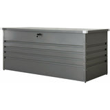 Olsen & Smith Garden Metal Storage Box 1000L Lockable Gas Lift 185x82x79cm Weather-Resistant Anthracite