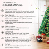 Olsen & Smith Pre-Lit 7ft Premium Victorian Pine Multi-Function Artificial Christmas Tree with Warm White LED Lights, Next Day Delivery Available