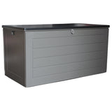 Olsen & Smith 680L/830L MASSIVE Capacity Outdoor Garden Storage Box Plastic Shed - Weatherproof & Sit On with Wood Effect Chest - Packed Direct UK