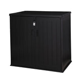 Olsen & Smith MASSIVE Capacity 775L Outdoor Garden Storage Box Plastic Shed Garbage - Weatherproof with Wood Effect 775 Litre