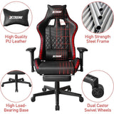 O&S XTREME Engage Premium Gaming Chair with Bluetooth Speakers & RGB LED Lights PC Computer Recliner Swivel Gamer Chair Detachable Padded Headrest Lumbar Support Cushion & Footrest Black - Packed Direct UK